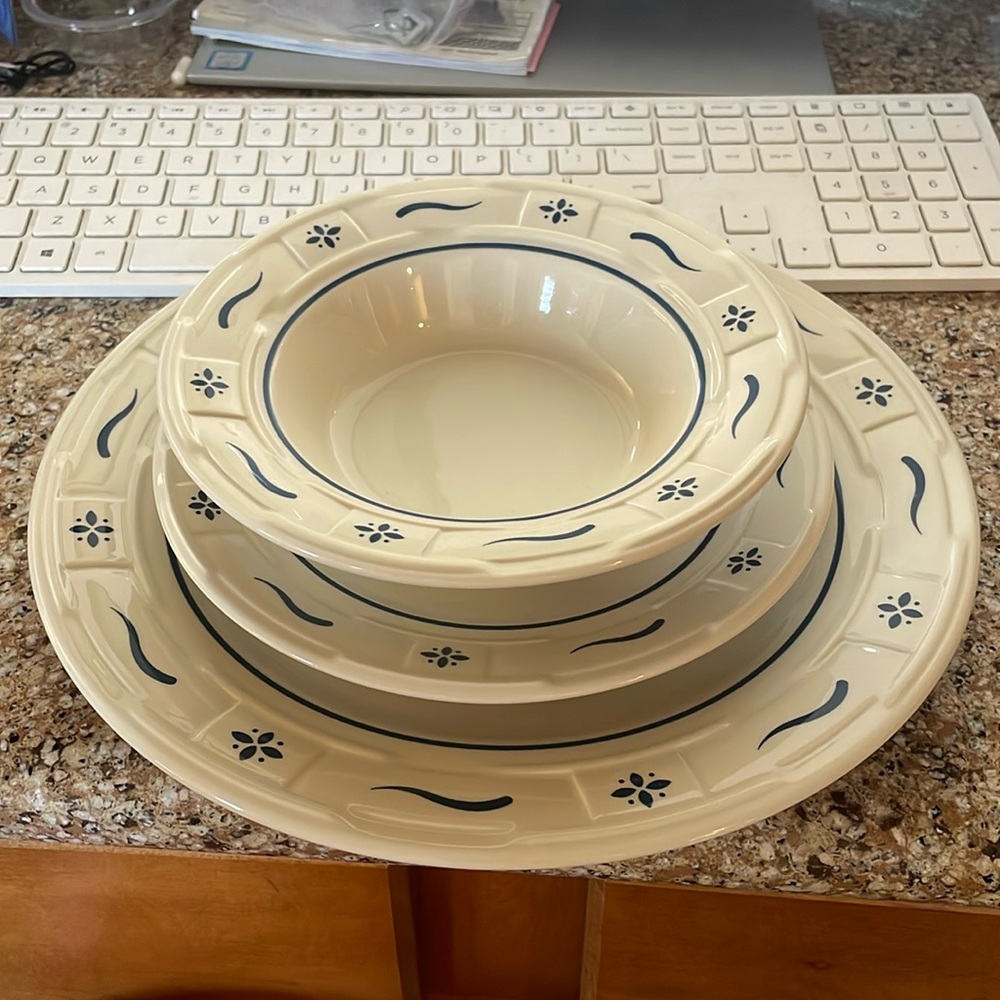 Longaberger Woven Traditions Blue replacement set 3 pieces